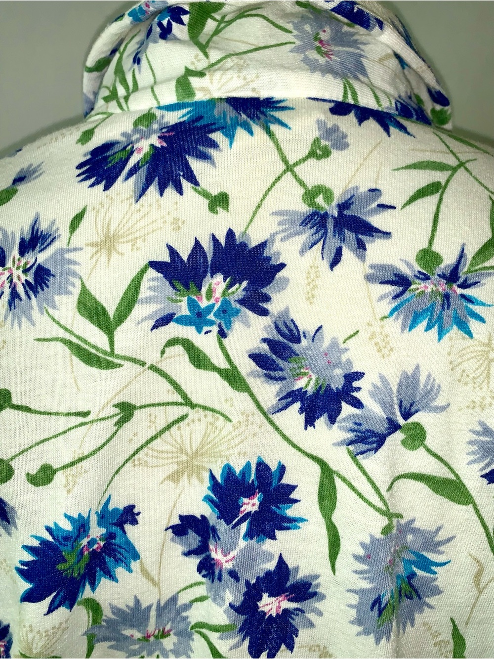 v i n t a g e :: Floral Cottagecore Cornflower Shirtdress - Picture 13 of 14